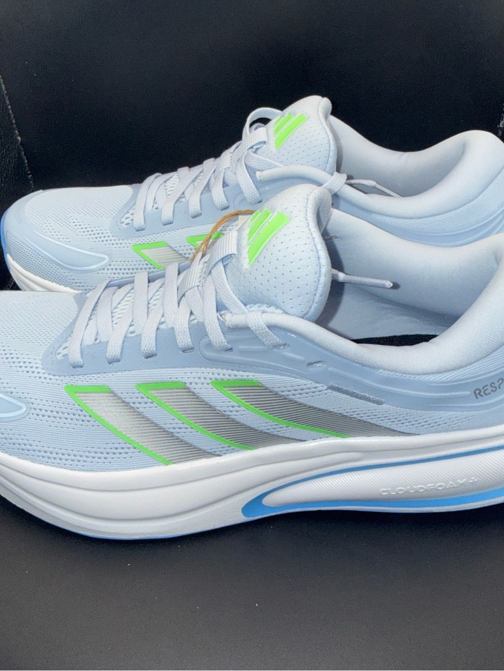Size 7.5 - adidas Response 2 Crystal Sky Silver Metallic Lime Burst Wmns, KJ768 - Picture 2 of 11